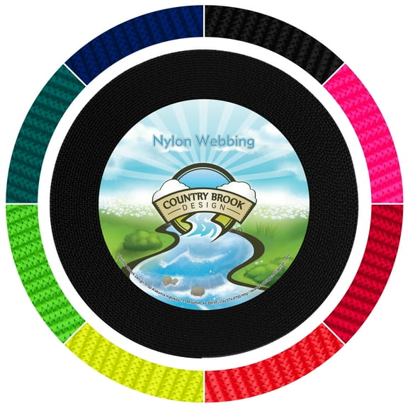 Country Brook Design® 3/4 inch Black Reflective Nylon Webbing, 5 Yards