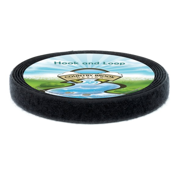 Country Brook Design® 3/4 inch Black Sew on Loop Only, 10 Yards