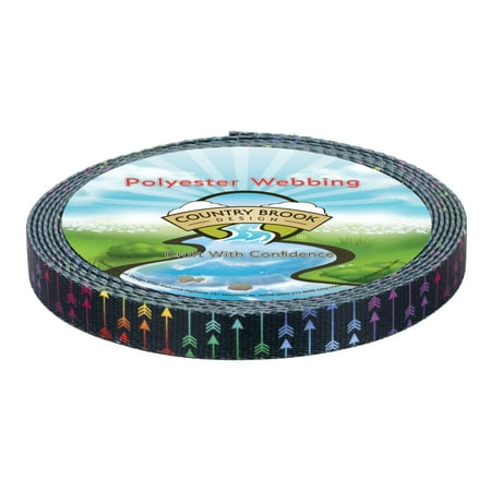 Country Brook Design® 3/4 inch Colorful Arrows Polyester Webbing, 5 Yards
