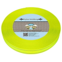 Country Brook Design® 3/4 inch Hot Yellow Reflective Nylon Webbing, 10 Yards