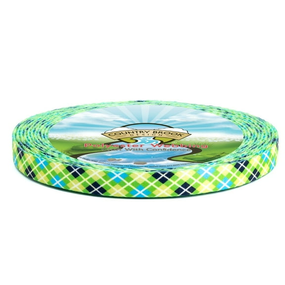 Country Brook Design® 3/4 inch Margarita Argyle Polyester Webbing, 10 Yards