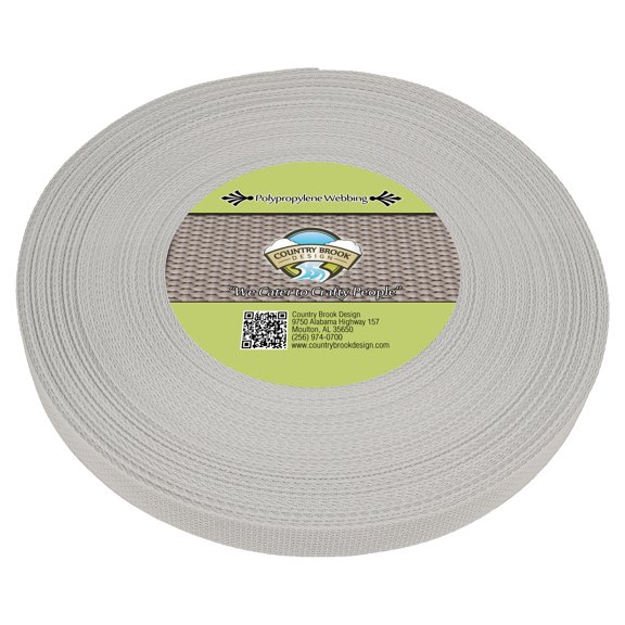 Country Brook Design® 3/4 inch Silver Polypro Webbing, 100 Yards