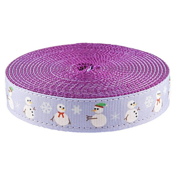 Country Brook Design® 3/4 inch Snowman Ribbon on Purple Nylon Webbing, 20 Yards