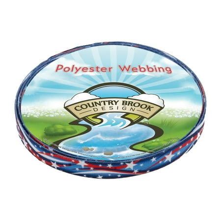 Country Brook Design® 3/4 inch Star Spangled Polyester Webbing, 5 Yards