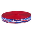 thumbnail image 1 of Country Brook Design® 3/4 inch Star Spangled on Red Nylon Webbing, 5 Yards, 1 of 6
