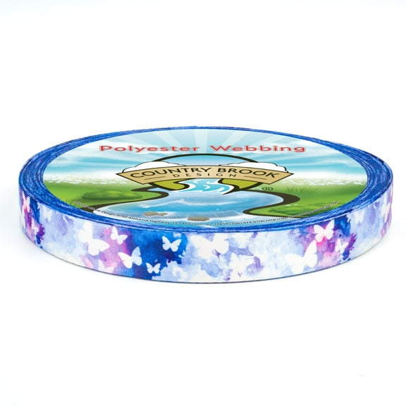 Country Brook Design® 3/4 inch Watercolor Butterflies Photo Quality Polyester, 10 Yards