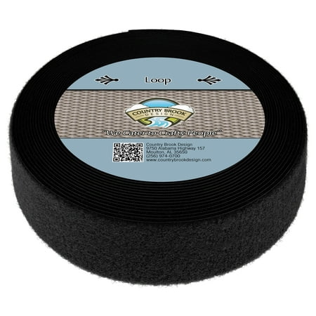 Country Brook Design® 3 Inch Black Sew on Loop Only, 3 Yards