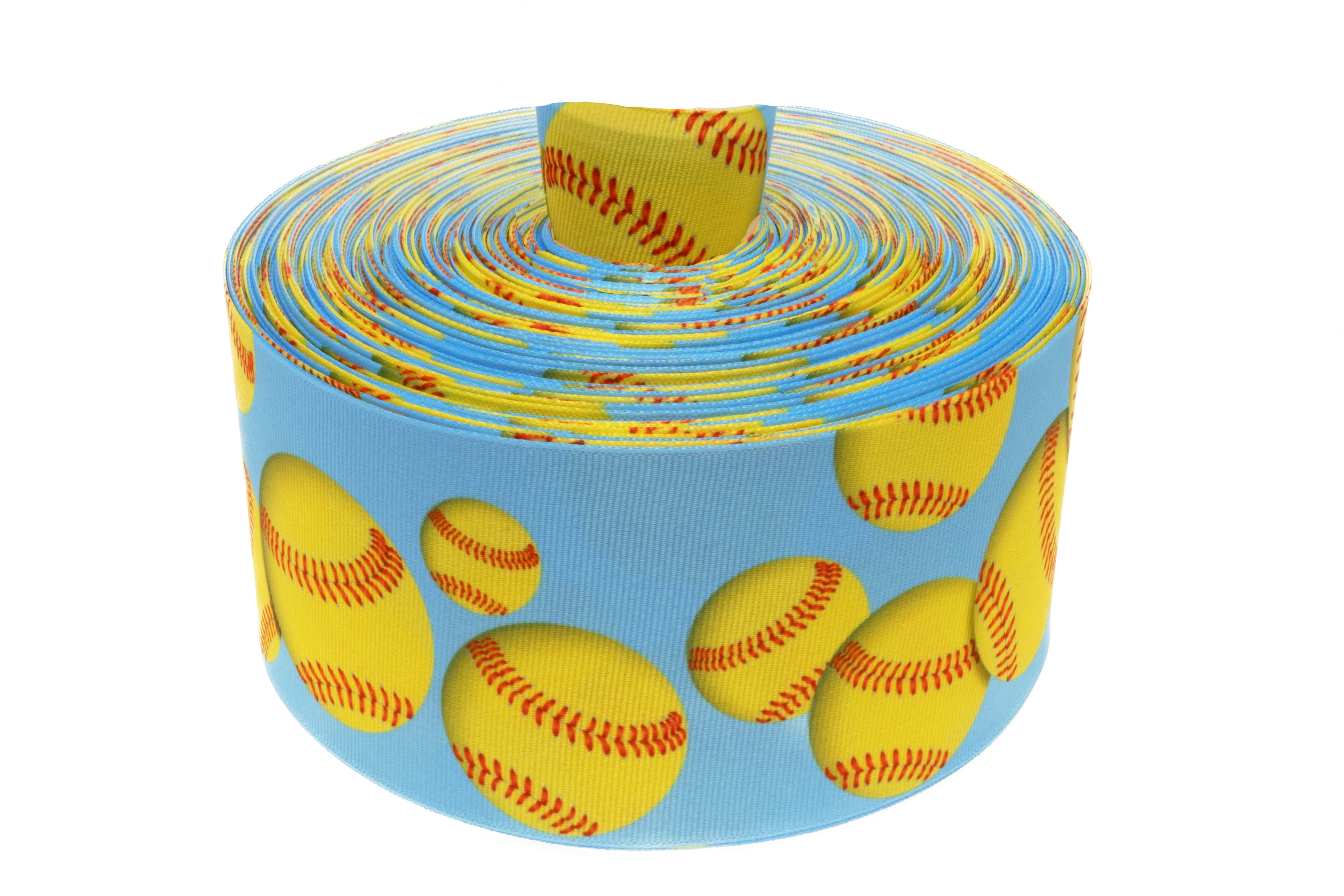 Country Brook Design® 3 inch Softball Grosgrain Ribbon, 10 Yards