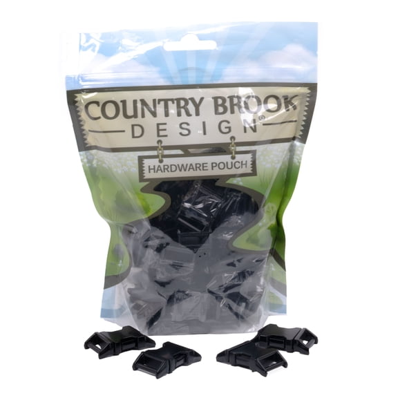 Country Brook Design® 5/8 Inch Contoured Black Side Release Buckles, 10 Pack