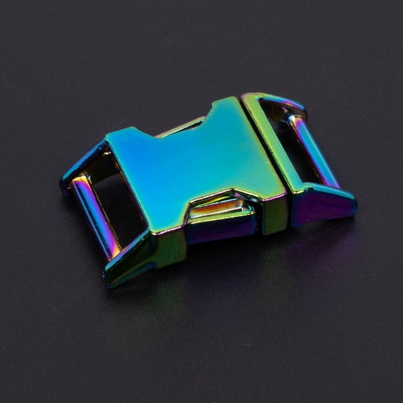 Country Brook Design® 5/8 Inch Contoured Iridescent Rainbow Buckles, 25 Pack