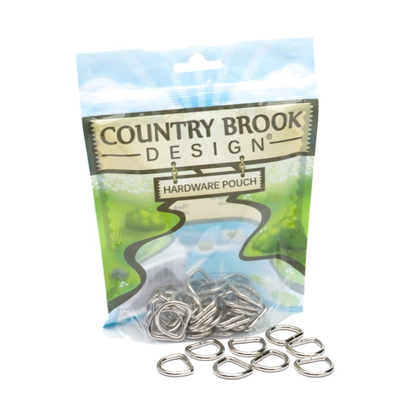 Country Brook Design® 5/8 Inch Nickel Plated Welded D-Rings, 100 Pack