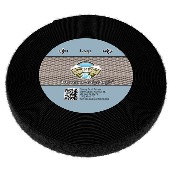 Country Brook Design® 5/8 inch Black Sew on Loop Only, 10 Yards