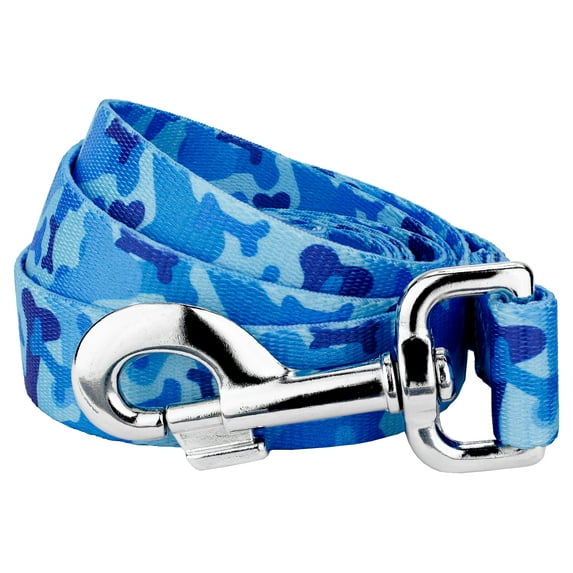 Country Brook Petz® 5/8 Inch Blue Bone Camo Everyday Dog Leash, 6 Foot
