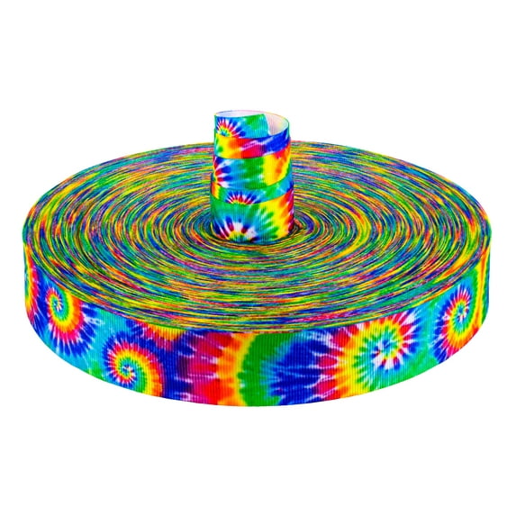 Country Brook Design® 5/8 inch Classic Tie Dye Grosgrain Ribbon, 5 Yards