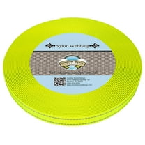 Country Brook Design® 5/8 inch Hot Yellow Reflective Nylon Webbing, 10 Yards