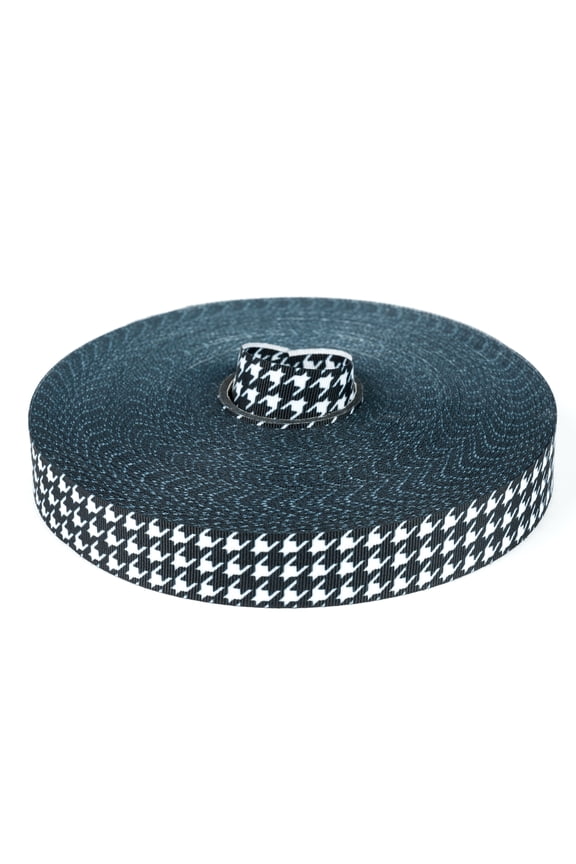 ® 5/8 inch Houndstooth Grosgrain Ribbon, 5 Yards