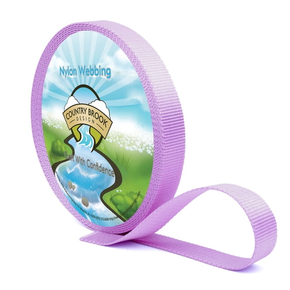 Country Brook Design® 5/8 inch Lavender Heavy Duty Nylon Webbing, 10 Yards