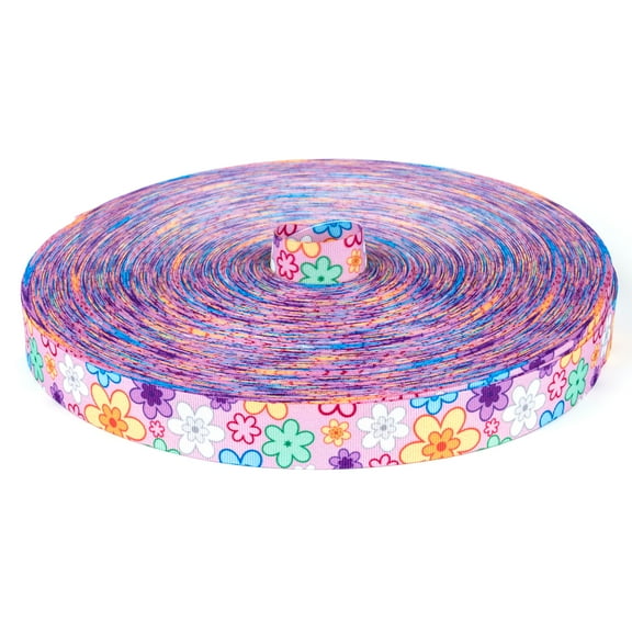 Country Brook Design® 5/8 inch May Flowers Grosgrain Ribbon, 10 Yards