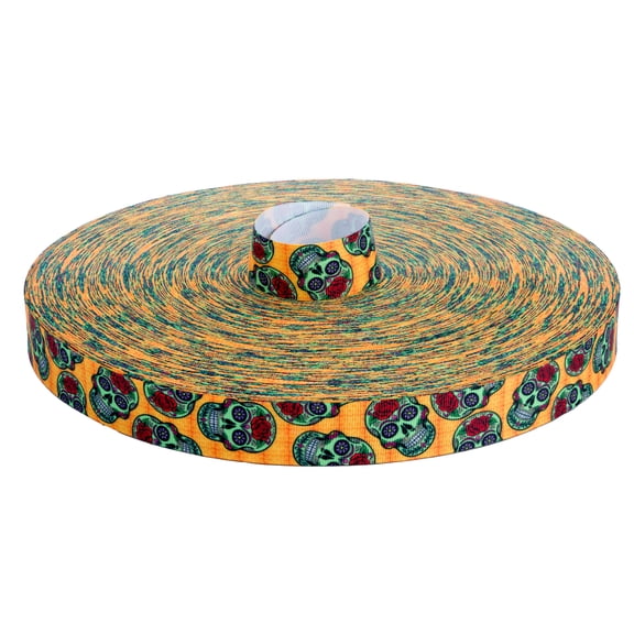 Country Brook Design® 5/8 inch Sugar Skulls Grosgrain Ribbon, 5 Yards