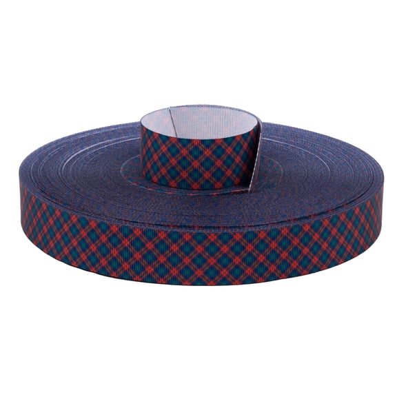 Country Brook Design® 7/8 Inch Red Cedar Argyle Grosgrain Ribbon, 10 Yards
