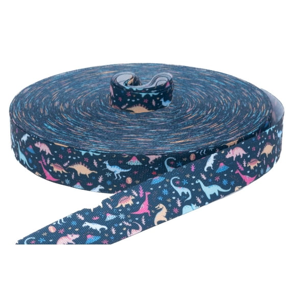 Country Brook Design® 7/8 inch Dinosaurs Grosgrain Ribbon, 10 Yards