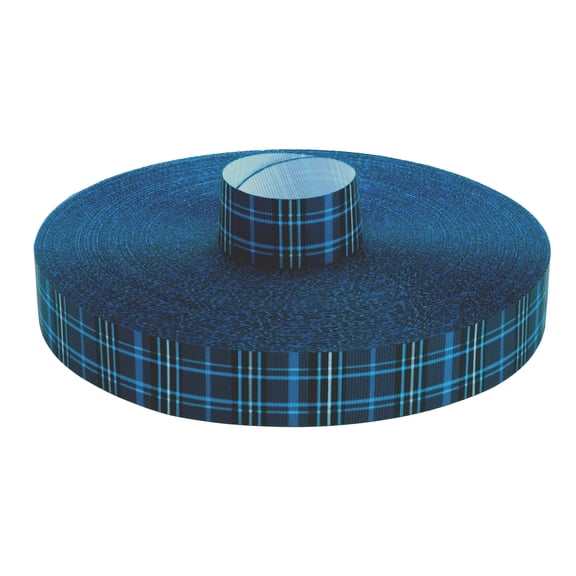 Country Brook Design® 7/8 inch Navy Plaid Grosgrain Ribbon, 5 Yards