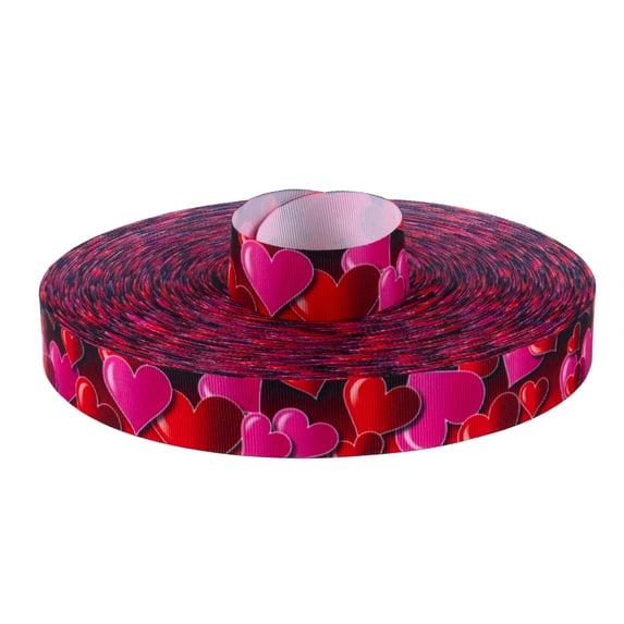Country Brook Design® 7/8 inch Romantic Hearts Grosgrain Ribbon, 10 Yards