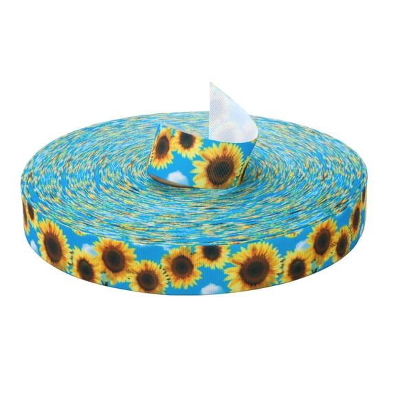 Country Brook Design® 7/8 inch Sunflowers Grosgrain Ribbon, 5 Yards