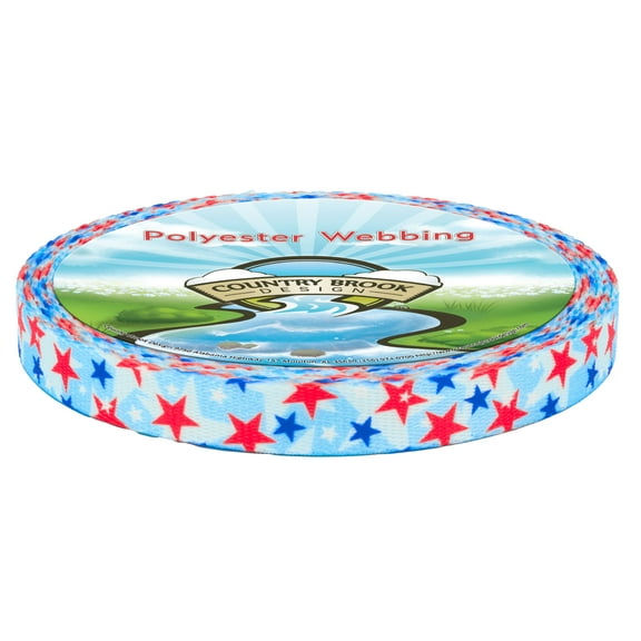 Country Brook Design - American Celebration Polyester Webbing (5/8 Inch, 50 Yards)