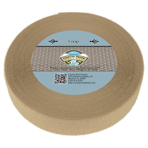 Country Brook Design® Beige Sew On Loop Only (1 1/2 inch, 10 yards)