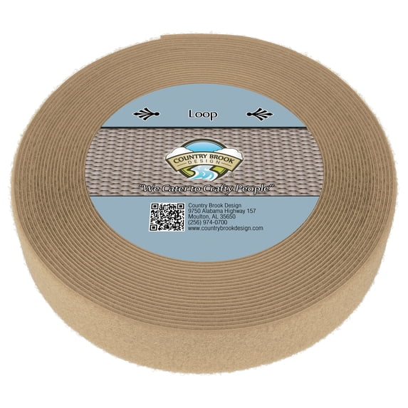 Country Brook Design® Beige Sew On Loop Only (1 1/2 inch, 25 yards)