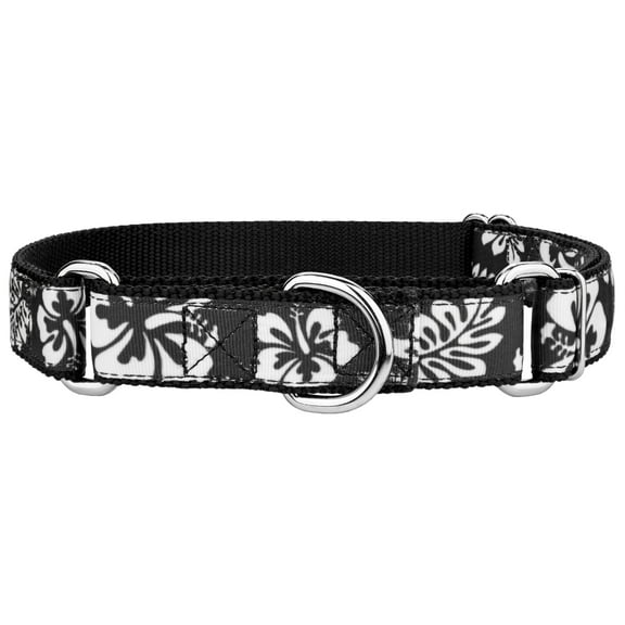 Country Brook Petz® Black Hawaiian Ribbon Martingale Dog Collar, Extra Large