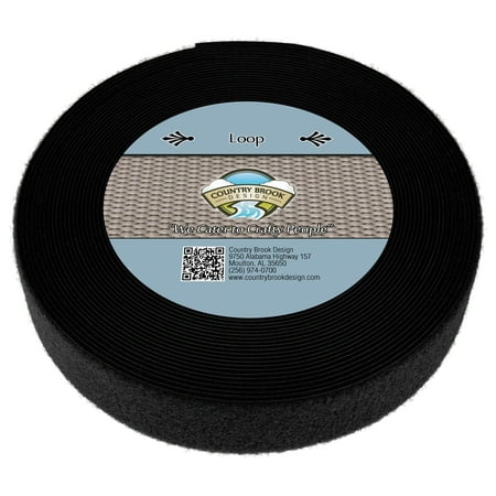 Country Brook Design® Black Sew On Loop Only (1 1/2 inch, 10 yards)