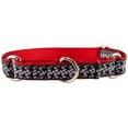 thumbnail image 1 of Country Brook Design - Black & White Pinwheels Ribbon Red Martingale Dog Collar, 1 of 2