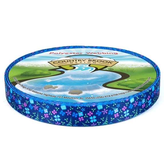 Country Brook Design - Blueberry Fields Polyester Webbing (3/4 Inch, 20 Yards)