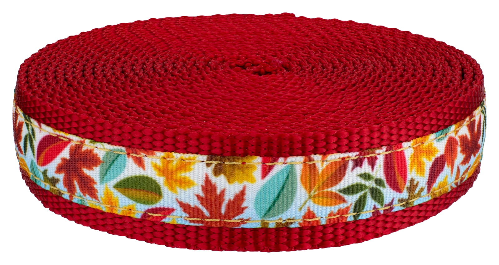 Country Brook Design - Brisk Autumn Ribbon on Red Nylon Webbing (1 Inch ...