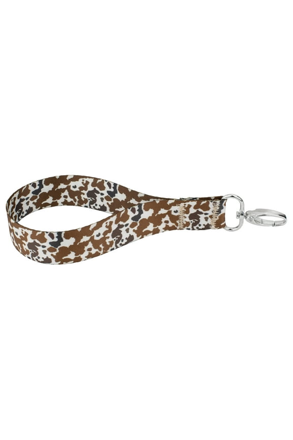 ® Cow Print Lightweight Wristlet Keychain Fob