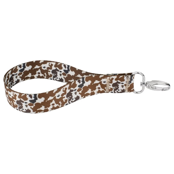 Country Brook Design® Cow Print Lightweight Wristlet Keychain Fob
