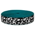 thumbnail image 1 of Country Brook Design - Dairy Cow Ribbon on Teal Nylon Webbing (3/4 Inch, 10 Yards), 1 of 3