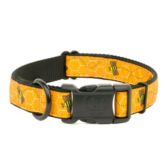Country Brook Petz® Deluxe Busy Bee Ribbon Dog Collar, Small