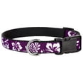 thumbnail image 1 of Country Brook Petz® Deluxe Purple Hawaiian Ribbon Dog Collar, Small, 1 of 2