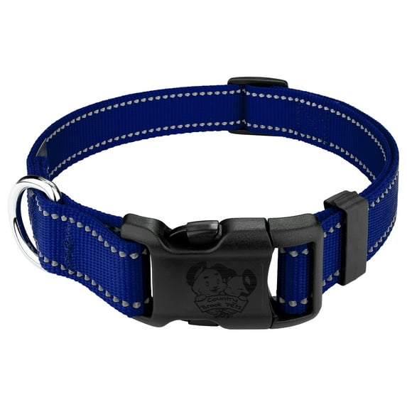 Country Brook Petz® Everyday Safety Reflective Dog Collar (Royal Blue, Extra Large)