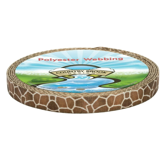 Country Brook Design - Giraffe Polyester Webbing (5/8 Inch, 10 Yards)