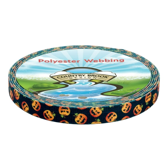 Country Brook Design - Happy Jack Polyester Webbing (5/8 Inch, 20 Yards)