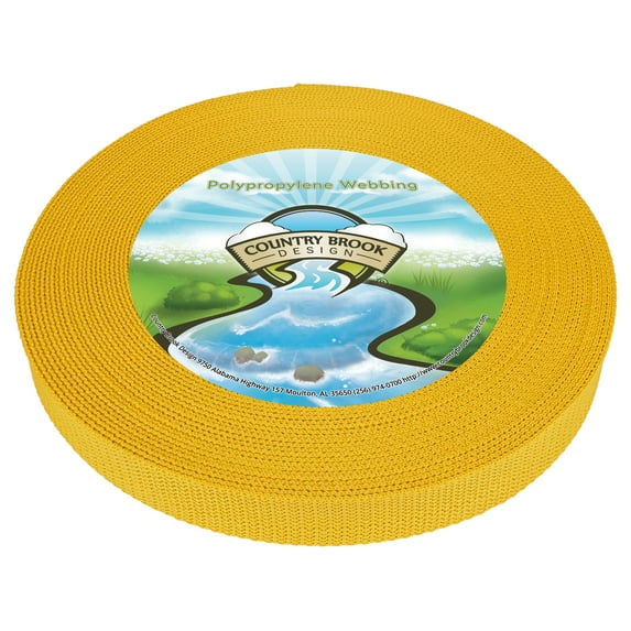 Country Brook Design - Heavy Polypropylene Webbing - 12 Vibrant Colors (1 Inch)