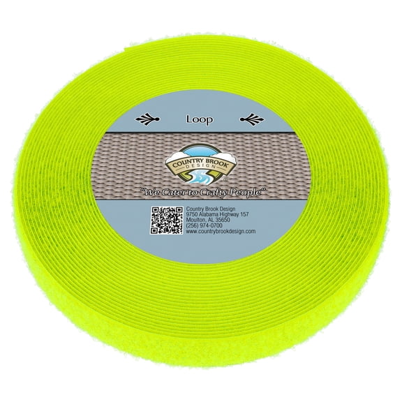 Country Brook Design® Hot Yellow Sew On Loop Only (1 inch, 10 yards)