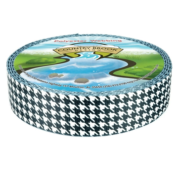Country Brook Design - Houndstooth Polyester Webbing (1 Inch)
