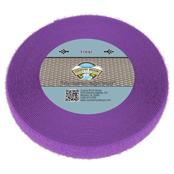 Country Brook Design® Lavender Sew On Loop Only (1 inch, 25 yards)