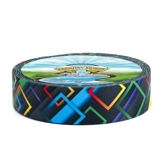 Country Brook Design - Memphis 90s Polyester Webbing (1 Inch)