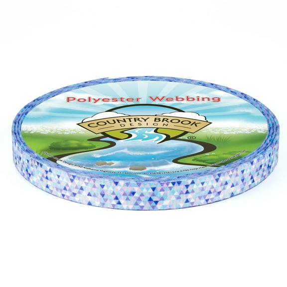 Country Brook Design - Mermaid Mosaic Polyester Webbing (1/2 Inch, 20 Yards)